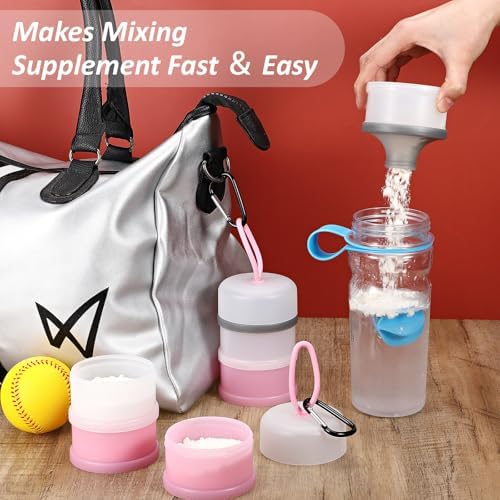 Baderke 2 Pcs Protein Powder Travel Container - Image 4