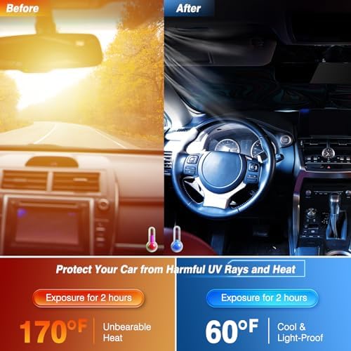 Car Windshield Sun Shade UV Reflector Foldable Front Window SUV - Image 3