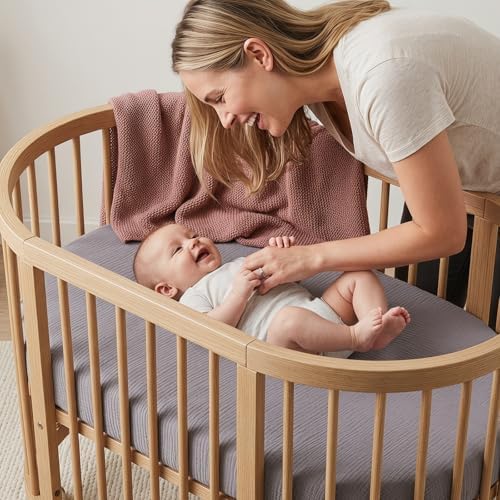 100% Muslin Baby Bassinet Sheets - Image 6