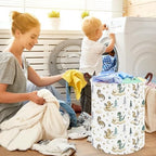 Dinosaur hamper, Dinosaur Collapsible Kid Room Basket, Cloud moon star dragon - Image 5