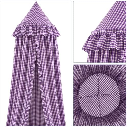 SmoothNovelty Gingham Plaid Bed Canopy - Image 7