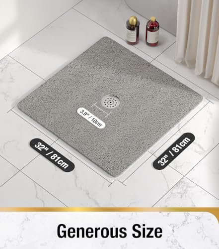 HITSLAM Square Shower Mat, 32 x 32 Inch Non Slip Bath Mat - Image 2