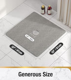 HITSLAM Square Shower Mat, 32 x 32 Inch Non Slip Bath Mat - Image 2