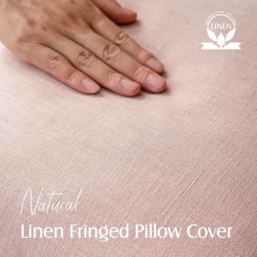 Foindtower Decorative Linen Fringe Lumbar Throw Pillow Covers Cozy Boho - Image 2
