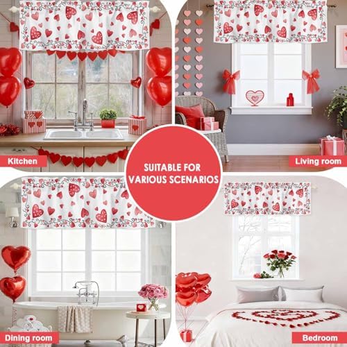 Vandarllin Valentine's Day Kitchen Curtains Valances - Image 6