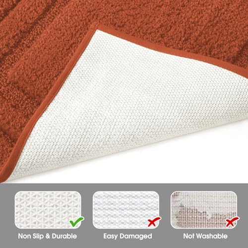 HOMEIDEAS Bathroom Rugs Sets 2 Piece, Super Soft and Absorbent Non Slip - Image 5