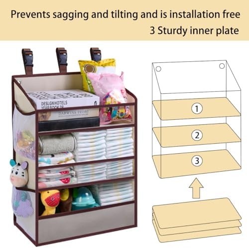 WishJazz XL Hanging Diaper Caddy Organizer - Image 4