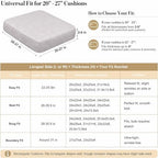 8Pcs Patio Cushion Covers Stretch Outdoor Furniture Protector Slipcovers - Image 3