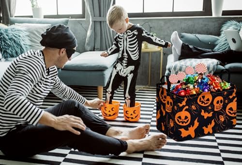 Pumpkin Pattern Storage Basket Gift Shelf Basket Storage Bin, Nursery Basket - Image 5