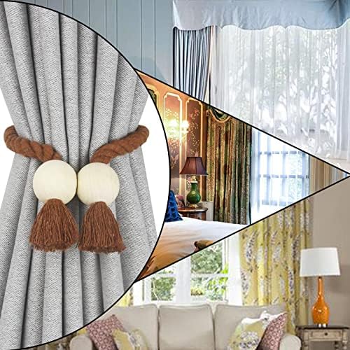 Magnetic Curtain Tiebacks Decorative Tie Back Drapes Holdbacks Nieffeiy - Image 6