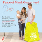 J.L. Childress Gate Check Bag for Single & Double Strollers, Neon Yellow - Image 5