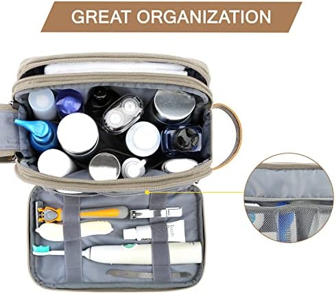 BAGSMART Toiletry Bag for Men, Canvas Travel Toiletry Organizer Dopp Kit - Image 2