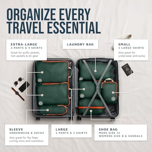 TRIPPED Travel Gear Large Compression Packing Cubes 7-Piece Set - Image 2