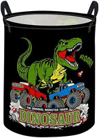 ESSME Kids Laundry Basket, Dinosaur Hamper Collapsible Canvas Waterproof by ESSME