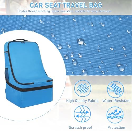 IBVIVIC Car Seat Travel Bag for Airplane, Heavy Duty Car Seat Bag for Air - Image 4