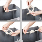 PRANDOM Large Foldable Cube Storage Bins 11x11 inch Fabric Linen Storage - Image 7