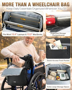 Tiptops Wheelchair Back Bag, Wheelchair Accessories Large Capacity Wheelchair - Image 4