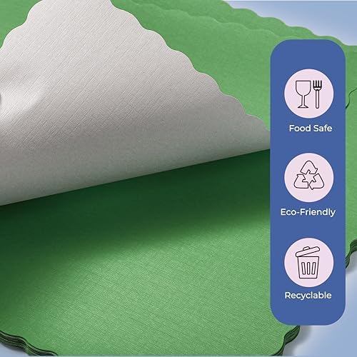 Fit Meal Prep 50 Pack Disposable Paper Placemats, 14 x 10 Inch Green - Image 4