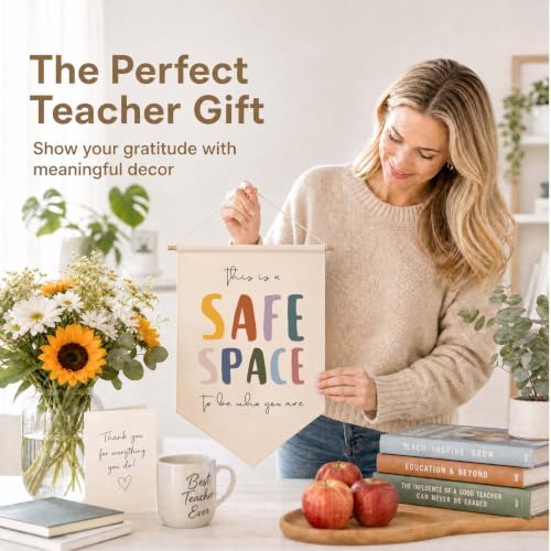 Classroom Decor, Classroom Signs Wall Art, Safe Space Wall Hanging Banner - Image 6