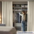 Room Divider Ceiling Mounted Curtains Track Sets Extra Wide Blackout Curtain - Image 3