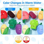 hahaland Bath Toys for Kids Ages 1-3, Color-Changing Pretend Cooking Set - Image 3