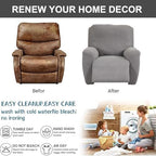 Recliner Chair Covers 4-Pieces Recliner Slipcovers Lazy Boy Chair Covers - Image 7