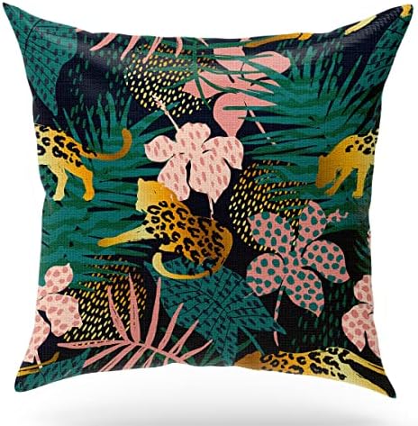 KongMoTree Leopard Decorative Throw Pillow Covers, Cheetah Print Pillowcase by KongMoTree