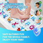 Baby Bath Tub Mat, Extra Large Non Slip Kids Cartoon Bathtub Shower Mats - Image 7