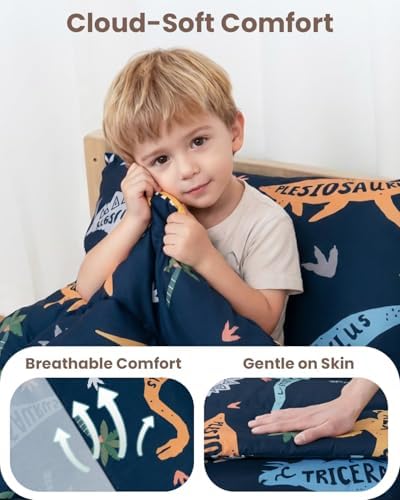 TinyPalsa 4-Piece Toddler Bedding Set, Toddler Bed Comforter Set - Image 2