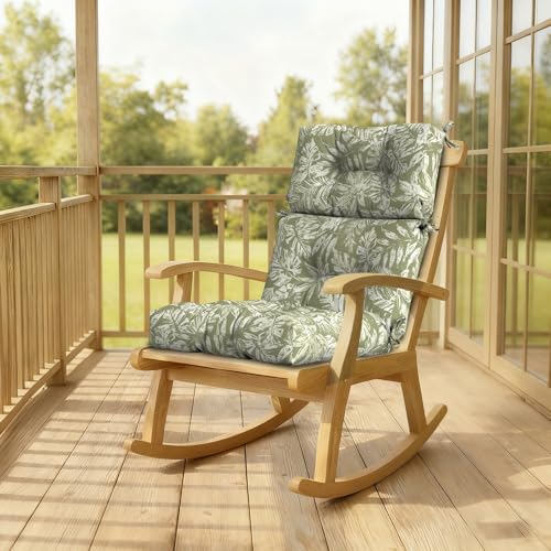 DYTXIII Outdoor High Back Chair Cushions Set of 2, Water Repellent Tufted - Image 6