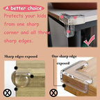 saicheek 12Pcs Large Silicone Corner Protector Baby Proofing, Table Corner - Image 3