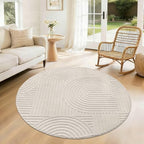 Pauwer 4ft Area Rugs for Living Room, Modern Non Slip Washable Rug by Pauwer