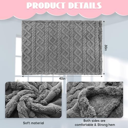 VitalCozy 4 Pcs Fleece Baby Blankets 3D Plush Soft Newborn - Image 2