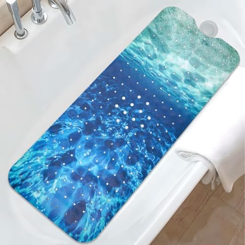 Seawater Bathtub Mat Non Slip, Ocean Waves Bath Tub Mat Baby Bath Mats by Unknown