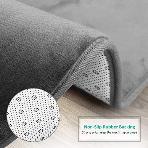 Clara Clark Bathroom Rugs, Velvet Memory Foam Bath Mat, Machine Washable Bath - Image 4