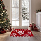 ORTIGIA 20x32 Merry Christmas Snow Bath Mat - Image 2
