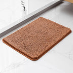 Chenille Bathroom Rug 17"x24" Burnt Orange, Non-Slip Plush Bath Mat by Kildoss