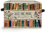 Floral Bookish Storage Box Bins, Book Lover Reader Gifts, Just One More Chapter by Unknown
