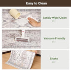 Floor Mat for Home 5×7ft, Easy Clean Plastic Rug-Like Pattern Area Mat for - Image 4
