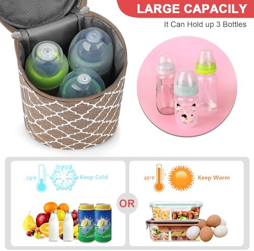 Accmor Breastmilk Cooler Bag, Insulated Baby Bottle Cooler Tote Bags - Image 2