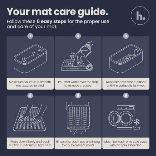 homerella Bathtub Mat Non Slip 35x16 Shower Mat Non Slip Anti Mold BPA Free - Image 7