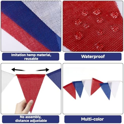G2PLUS Triangle Flag Bunting, Pennant Banner and Decorative Garland - Image 3