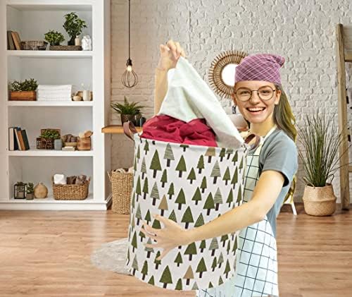 Large Storage Bins, Canvas Fabric Laundry Basket Collapsible Storage Baskets - Image 5