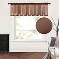 MIULEE Chocolate Brown Window Valance 1 Panel 54W x 18L by MIULEE