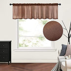 MIULEE Chocolate Brown Window Valance 1 Panel 54W x 18L by MIULEE