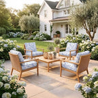 8Pcs Patio Cushion Covers Stretch Outdoor Furniture Protector Slipcovers - Image 6