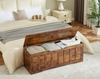 VANKILEY 51.2" Storage Chest Extra Large, Wooden Storage Bench - Image 5
