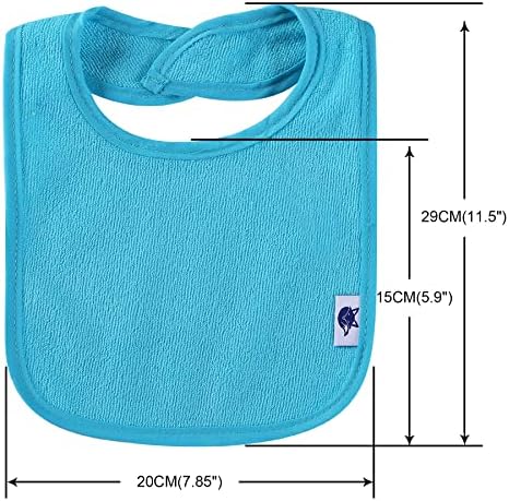 12 Pack Terry Drool Cotton Bibs, Unisex Baby Bibs - Image 2