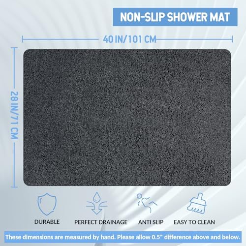 Hargiis Non-Slip Bathtub Mat, Anti Slip Shower Mat, Fast Drying Bathtub Mats - Image 2