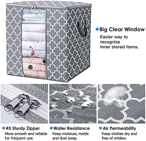 Storage Bags 4 Pack 100L Clothes Organization and Storage Containers - Image 4